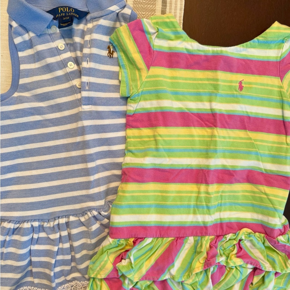 Ralph Lauren Kids' Striped Dresses - Blue and Multicolor